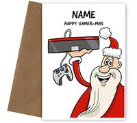 Funny Christmas card for Gamers - Happy Gamer-mas is a Funny Christmas card for son, grandson, nephew or any little boy that likes Video Games! Fun Xmas cards