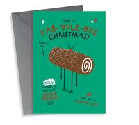 Funny Christmas Card - For Grandparents - Chocolate Yule Log