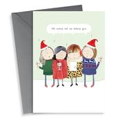 Funny Christmas Card - For Her - Oh Come Let Us Adore Gin