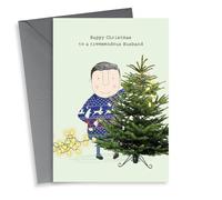 Funny Christmas Card - For Husband - Tree Pun - Tremendous Husband
