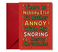 Funny Christmas Card For Partners Annoy With Snoring Xmas Design For Wife Husband Girlfriend Boyfriend