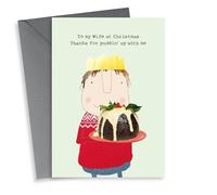 Funny Christmas Card for your wife - She deserves a good card after your antics