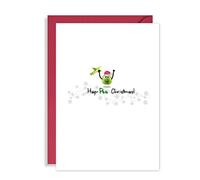 Funny Christmas Card - Hap-Pea Xmas!! Joke Pun amusing Festive card