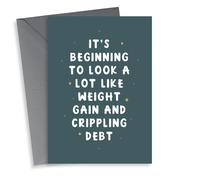 Funny Christmas Card - It's Beginning to Look a Lot Like Weight Gain and Debt