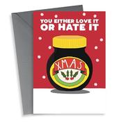 Funny Christmas Card - Marmite - You Either Love It Or Hate It