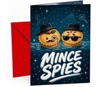 Funny Christmas Card Mince Spies Mince Pies Detectives