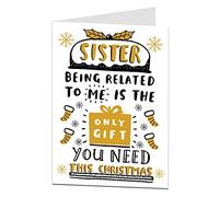 Funny Christmas Card Sister Humorous Xmas Design
