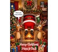 Funny Christmas Card Stuck Santa for Mam & Dad