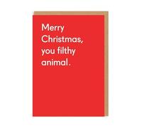 Funny Christmas Card You Filthy Animal Home Alone - Humorous Xmas Greeting Card