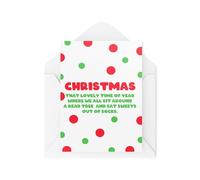Funny Christmas Cards - All Sit Around a Dead Tree - Joke Christmas Card - Banter Card - Seasonal Greetings Cards - Festive Cards - CBH1866