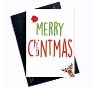 Funny Christmas Cards Merry Cuntmas Offensive Funny Rude Cards Holidays Seasonal Husband Boyfriend Card Friend Greeting Card Mature PC357