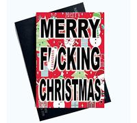 Funny Christmas Cards Merry F*cking Christmas Rude Cards Swearing Cards Christmas Greeting Cards Best Friend Cards Offensive Mature PC555