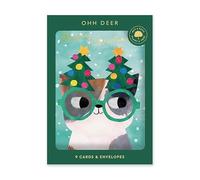 Funny Christmas Cards Pack of 9 Cat Dressed Up 3 Designs - Humorous Cute Design