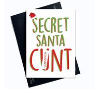 Funny Christmas Cards Secret Santa C*nt Offensive Funny Rude Cards Work Colleague Husband Boyfriend Card Friend Greeting Card Mature PC358