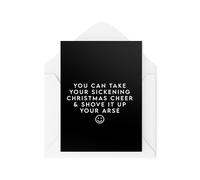 Funny Christmas Cards - Sickening Christmas Cheer - Scrooge Cards - Banter Card - Seasonal Greetings Cards - Festive Cards - CBH1863