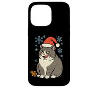 Funny Christmas Cat Santa Hat Gingerbread Kitten Snowflakes Case for iPhone 14 Pro Max