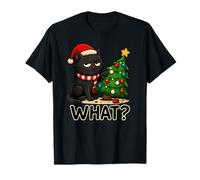 Funny Christmas Cat Tee, Grumpy Holiday Humor for Cat-Lovers T-Shirt