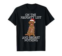 Funny Christmas Chesapeake Bay Retriever Naughty List T-Shirt