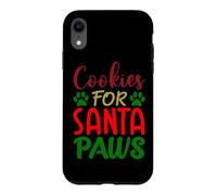 Funny Christmas Cookies For Santa Paws Dog Case for iPhone XR