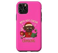 Funny Christmas Dog Hot Cocoa Caroling Xmas Survival Humor Case for iPhone 11 Pro