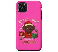 Funny Christmas Dog Hot Cocoa Caroling Xmas Survival Humor Case for iPhone 11 Pro Max