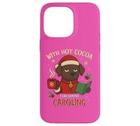 Funny Christmas Dog Hot Cocoa Caroling Xmas Survival Humor Case for iPhone 14 Pro Max