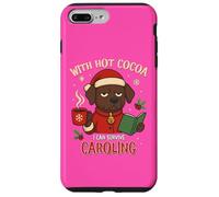 Funny Christmas Dog Hot Cocoa Caroling Xmas Survival Humor Case for iPhone 7 Plus/8 Plus