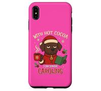 Funny Christmas Dog Hot Cocoa Caroling Xmas Survival Humor Case for iPhone XS Max