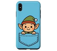 Funny Christmas Elf Pocket Pal Santa's Elves Cute Holiday Case for iPhone XS Max