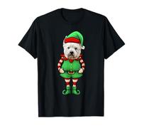Funny Christmas Elf Westie Dog West Highland Terrier T-Shirt