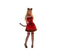 Funny Christmas Fancy Dress Leopard Print Red Gown Festive Cosplay Costume Detachable Cape Sleeves Holiday Party Outfit Women Gala Attire