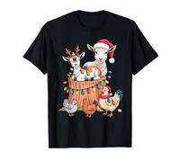 Funny Christmas Farm Animal Outfit for Festive Family Fun T-Shirt