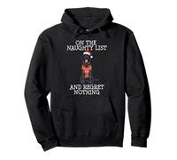 Funny Christmas Flat-Coated Retriever Naughty List Pullover Hoodie