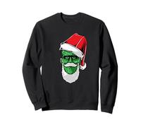 Funny Christmas Frankenstein, Frankenstein wearing Santa hat Sweatshirt