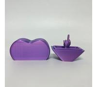 Funny Christmas gifts, pop-up heart gift box, The middle finger in the heart-shaped magic gift box, For birthdays, weddings, Valentine's Day, celebrations, (Purple)