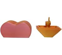 Funny Christmas gifts, pop-up heart gift box, The middle finger in the heart-shaped magic gift box, For birthdays, weddings, Valentine's Day, celebrations, (Pink)