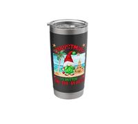 Funny Christmas Gnome for Xmas Vacation On The Beach Stainless Steel Insulated Tumbler
