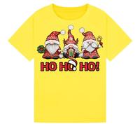 Funny Christmas Gnomes T-Shirt | Matching Family Holiday Tees with Tree & Lights | Cute Xmas Gift for Men, Women, Boys & Girls Yellow M