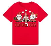Funny Christmas Gnomes T-Shirt | Matching Family Holiday Tees with Tree & Lights | Cute Xmas Gift for Men, Women, Boys & Girls Red M