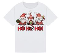 Funny Christmas Gnomes T-Shirt | Matching Family Holiday Tees with Tree & Lights | Cute Xmas Gift for Men, Women, Boys & Girls White XL