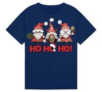 Funny Christmas Gnomes T-Shirt | Matching Family Holiday Tees with Tree & Lights | Cute Xmas Gift for Men, Women, Boys & Girls Navy XXL