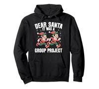 Funny Christmas Group Project Elf Holiday Humor Pullover Hoodie