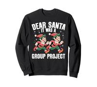 Funny Christmas Group Project Elf Holiday Humor Sweatshirt