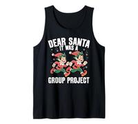 Funny Christmas Group Project Elf Holiday Humor Tank Top