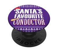 Funny Christmas Humour for Santa's Favourite Music Conductor PopSockets Adhesive PopGrip