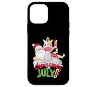 Funny Christmas in July Shirt Summer Unicorn Float Xmas Case for iPhone 12 mini