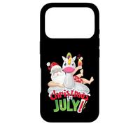 Funny Christmas in July Shirt Summer Unicorn Float Xmas Case for iPhone 17 Pro