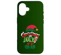 Funny Christmas in July Summer Elf Santa Xmas Men Women Case for iPhone 16