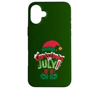 Funny Christmas in July Summer Elf Santa Xmas Men Women Case for iPhone 16 Plus