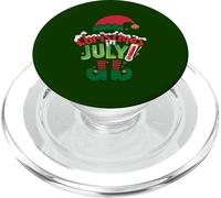 Funny Christmas in July Summer Elf Santa Xmas Men Women PopSockets PopGrip for MagSafe